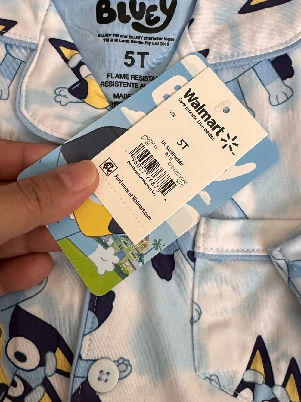 Character Bluey Toddler Unisex Super Soft Pajama Coat Set, Size 5T